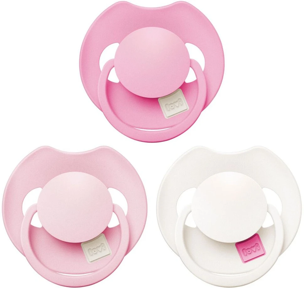 Динамічна пустушка Lovi Prime 6-18 міс 3 шт. Peony Pink (34/455)
